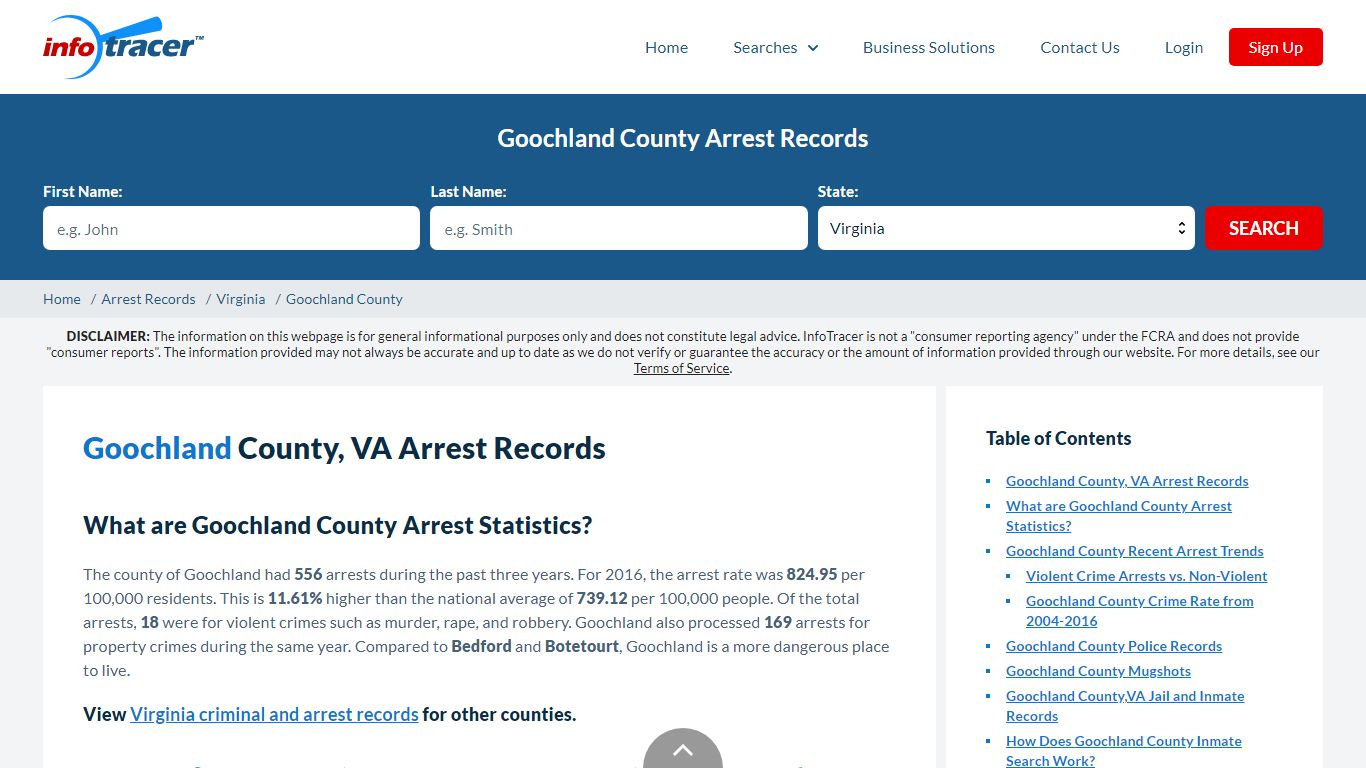 Goochland County, VA Arrests, Mugshots & Jail Records - InfoTracer